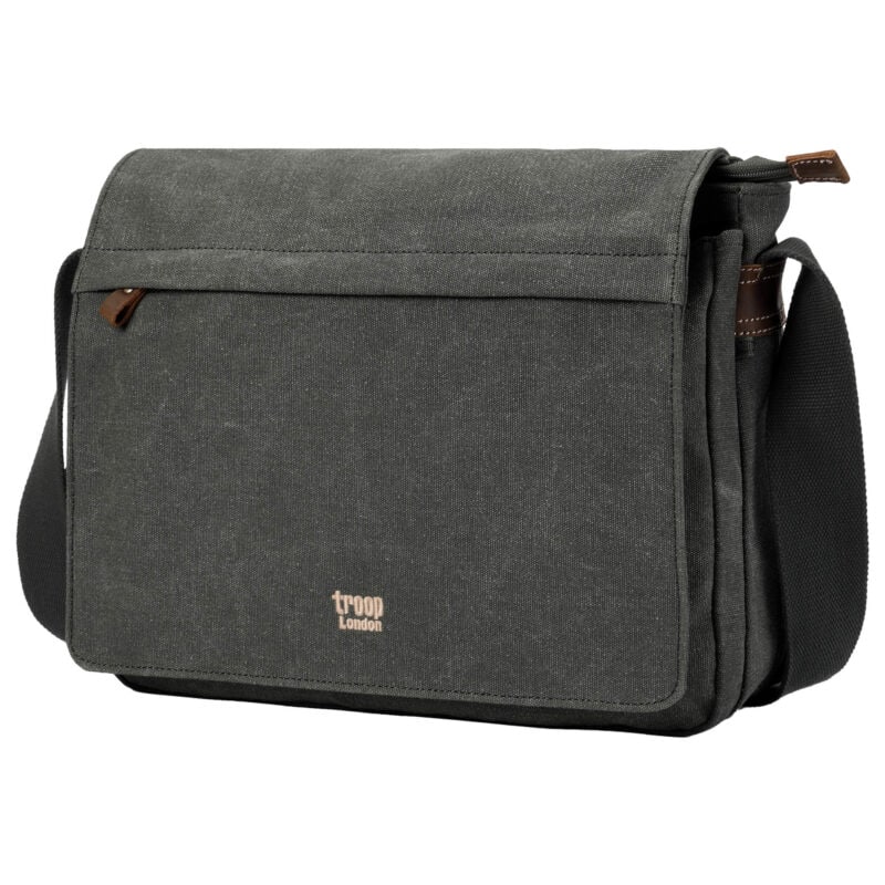 TRP0240 Troop London Classic Canvas Laptop Messenger Bag - 16.5 Diagonally - Image 36