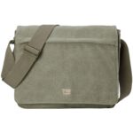 TRP0240 Troop London Classic Canvas Laptop Messenger Bag - 16.5 Diagonally