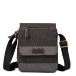 Troop London TRP0388 Urban crossbody bag with multiple compartments for men, including laptop and iPad storage, ideal for travel and daily use3