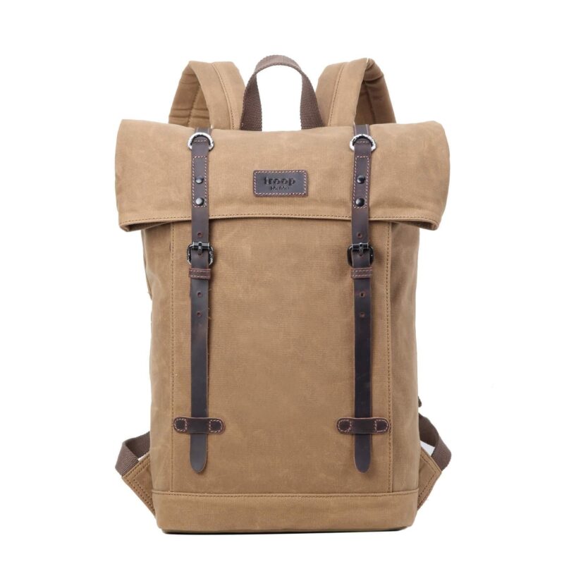 TRP0425 Troop London Heritage Canvas 15" Laptop Backpack, Smart Casual Daypack with Foldable Top - Image 60