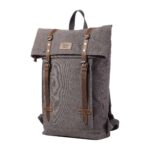 TRP0425 Troop London Heritage Canvas 15" Laptop Backpack, Smart Casual Daypack with Foldable Top