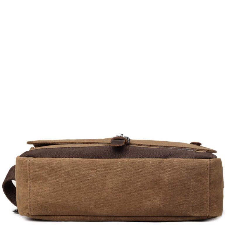 TRP0443 Troop London Heritage Canvas Leather Messenger Bag, Travel Bag, Tablet Friendly