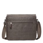 TRP0443 Troop London Heritage Canvas Leather Messenger Bag, Travel Bag, Tablet Friendly