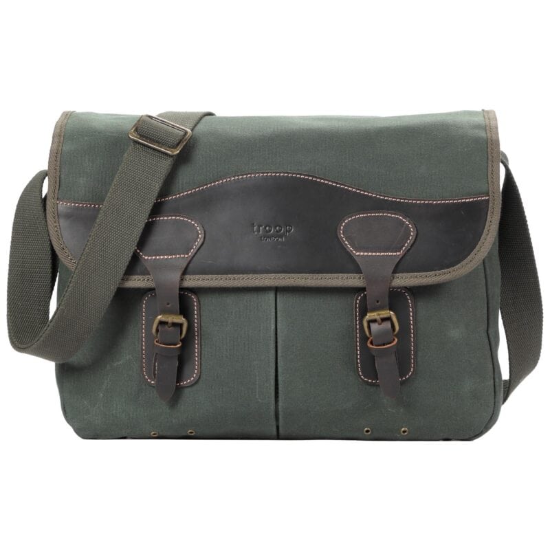 TRP0544 Troop London Heritage Canvas Messenger Bag, Shoulder Bag, 13” Laptop Bag - Image 12
