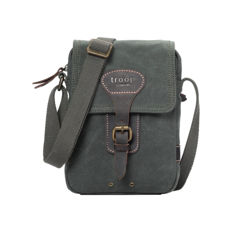 TRP0547 Troop London Heritage Canvas Across body Bag, Small Travel Bag, Shoulder Bag - Image 12