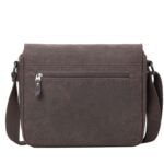 TRP0443 Troop London Heritage Canvas Leather Messenger Bag, Travel Bag, Tablet Friendly